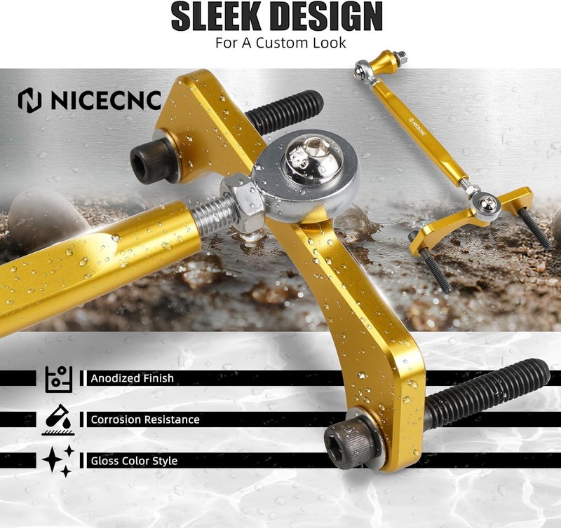 NICECNC Gold M8 Touring Rear Stabilizer Compatible with Harley Street Glide FLHX 2017-2025,Compatible with Harley CVO Road Glide FLTRXSTSE ST 2024 See Fitments - Image 3